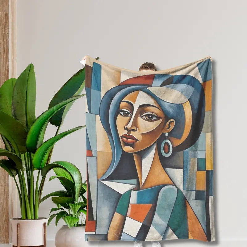 African American Woman Cubist Blanket  Kozzyco Home Goods