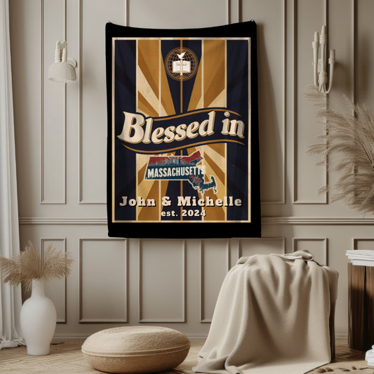 I Am Blessed In Pennsylvania Retro Throw Blankets - Kozzyco