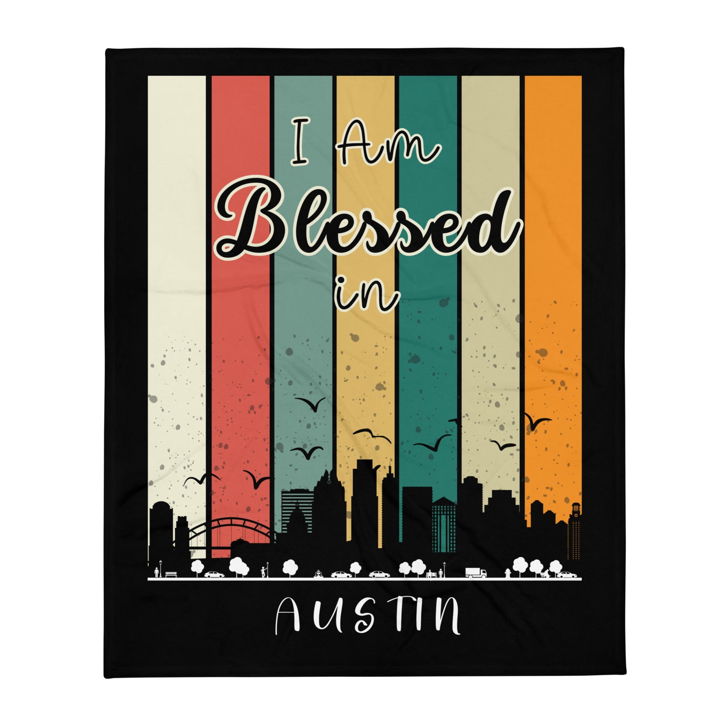 I AM Blessed in Texas Throw Blankets - Kozzyco