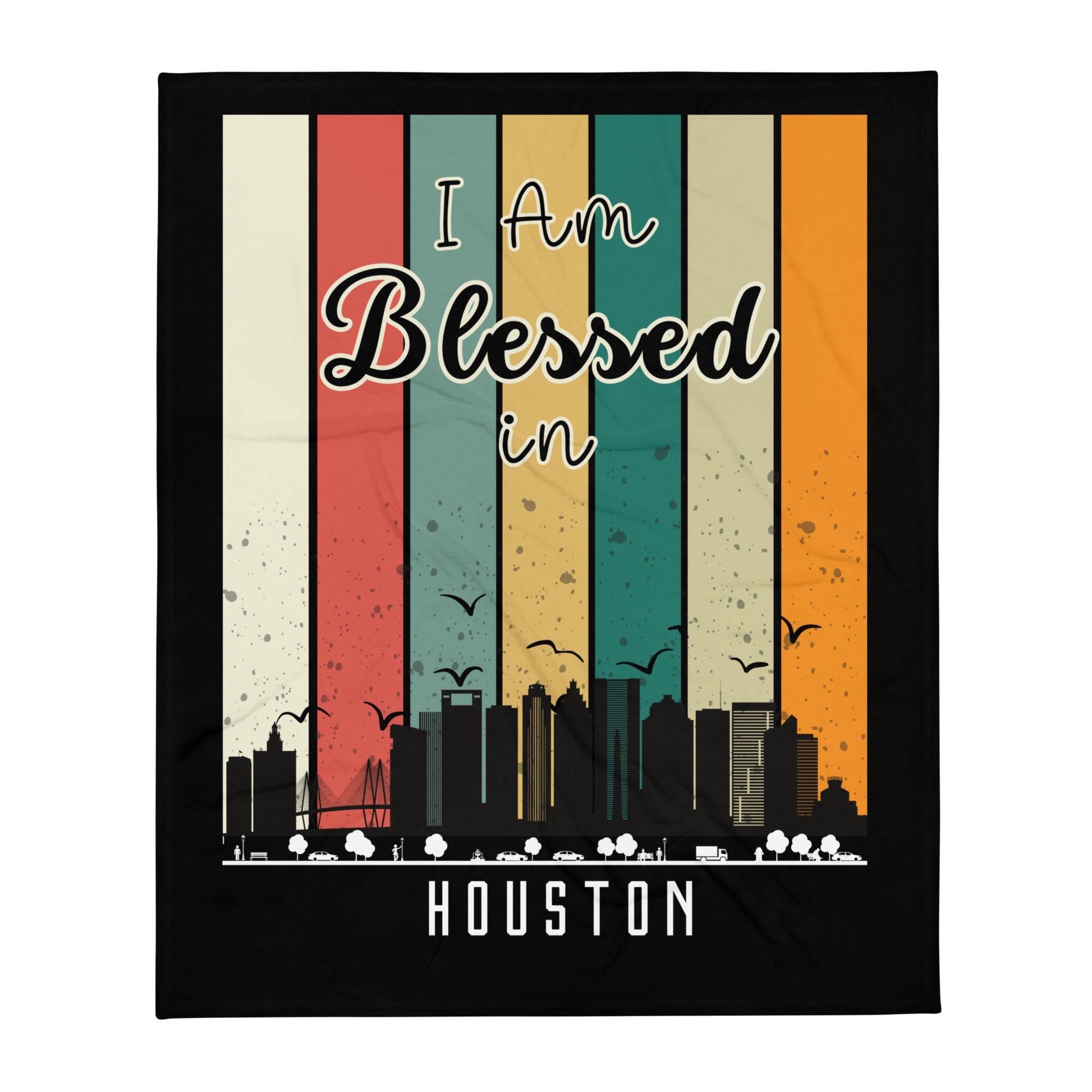 I AM Blessed in Texas Throw Blankets - Kozzyco