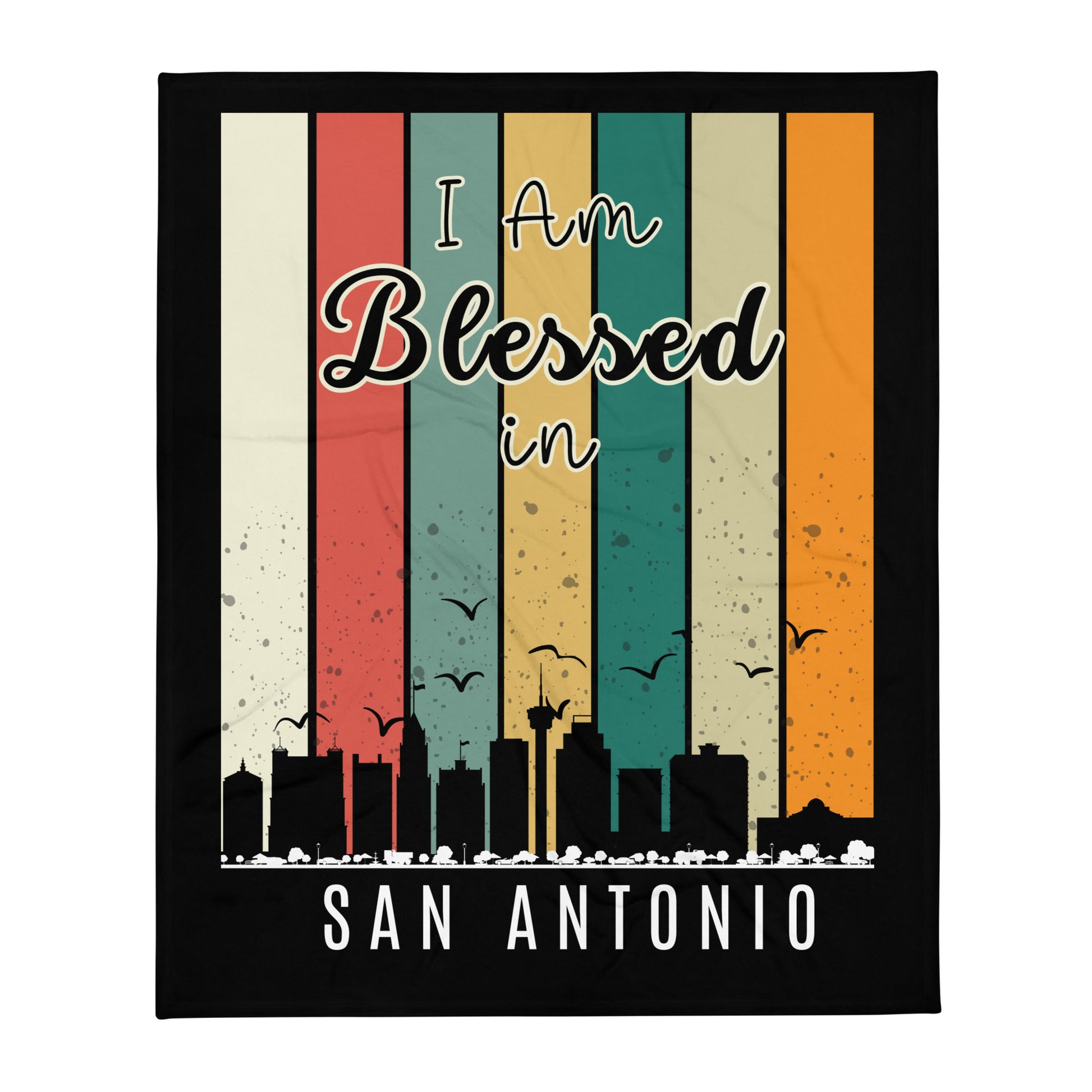 I AM Blessed in Texas Throw Blankets - Kozzyco