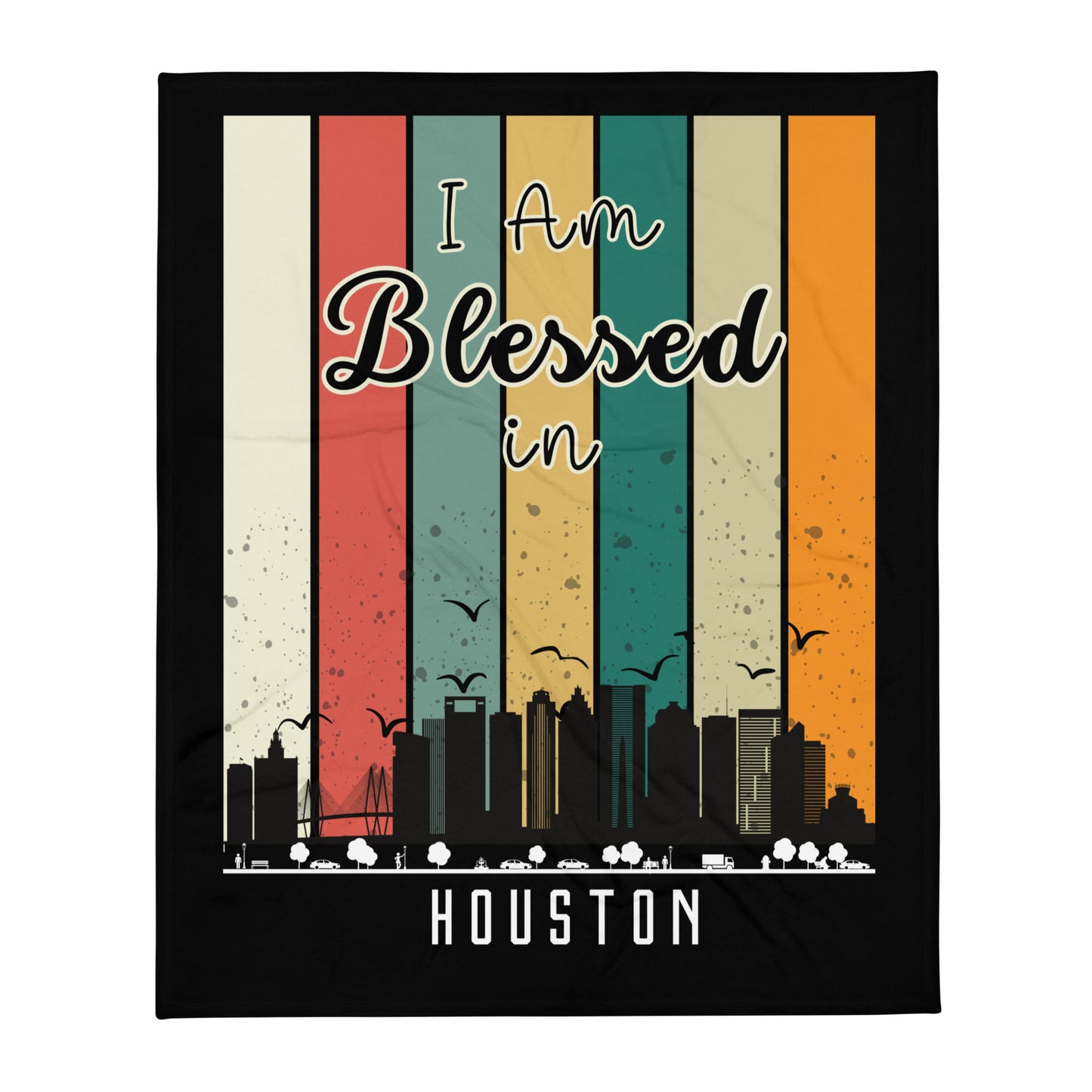 I AM Blessed in Texas Throw Blankets - Kozzyco