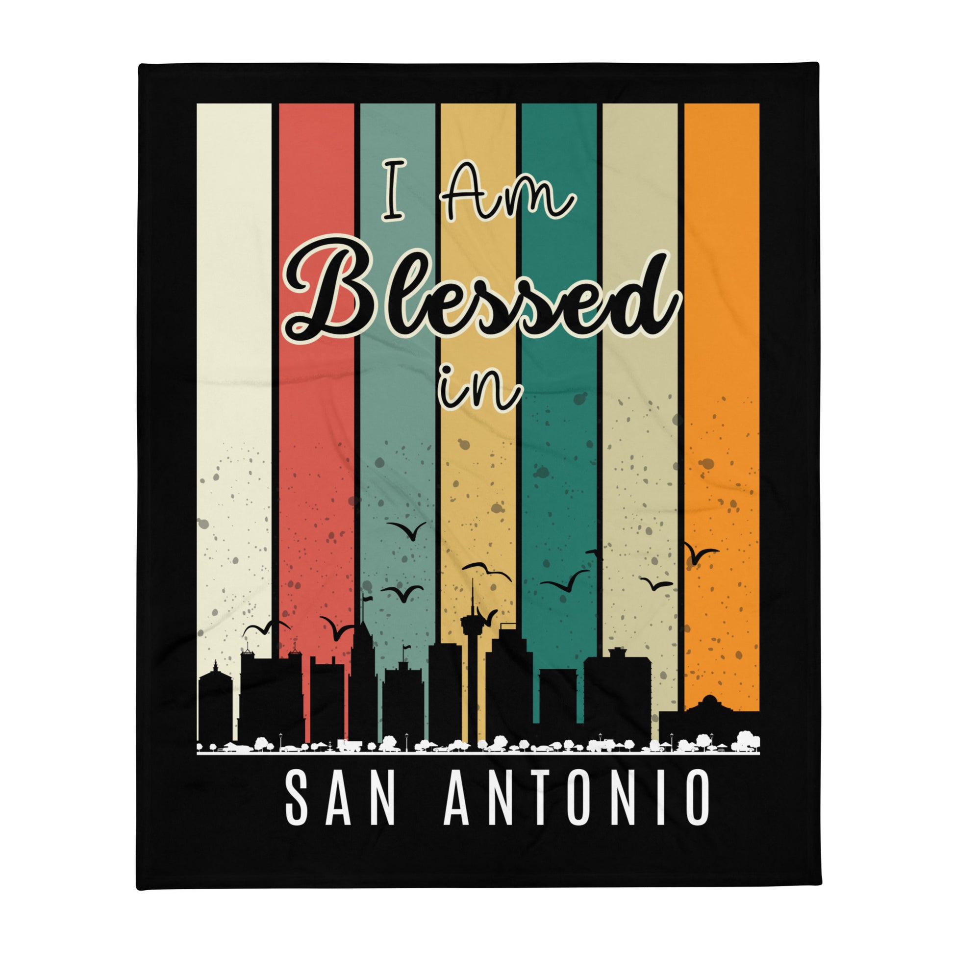 I AM Blessed in Texas Throw Blankets - Kozzyco