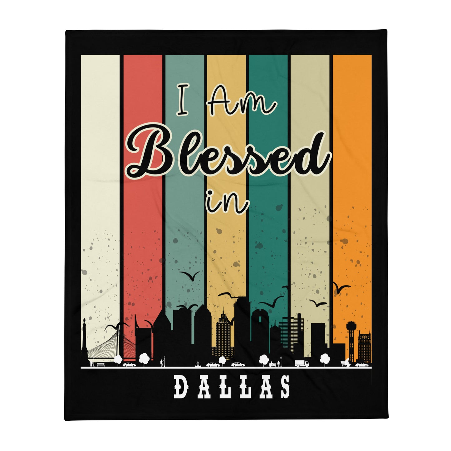 I AM Blessed in Texas Throw Blankets - Kozzyco