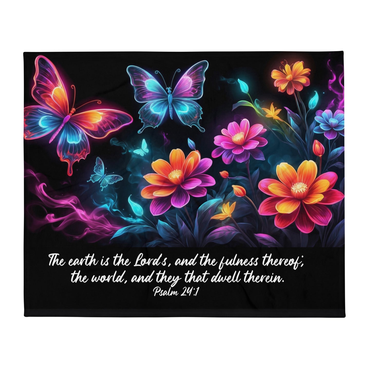 Scripture & Nature Floral and Butterfly Throw Blankets  Kozzyco throw blanket