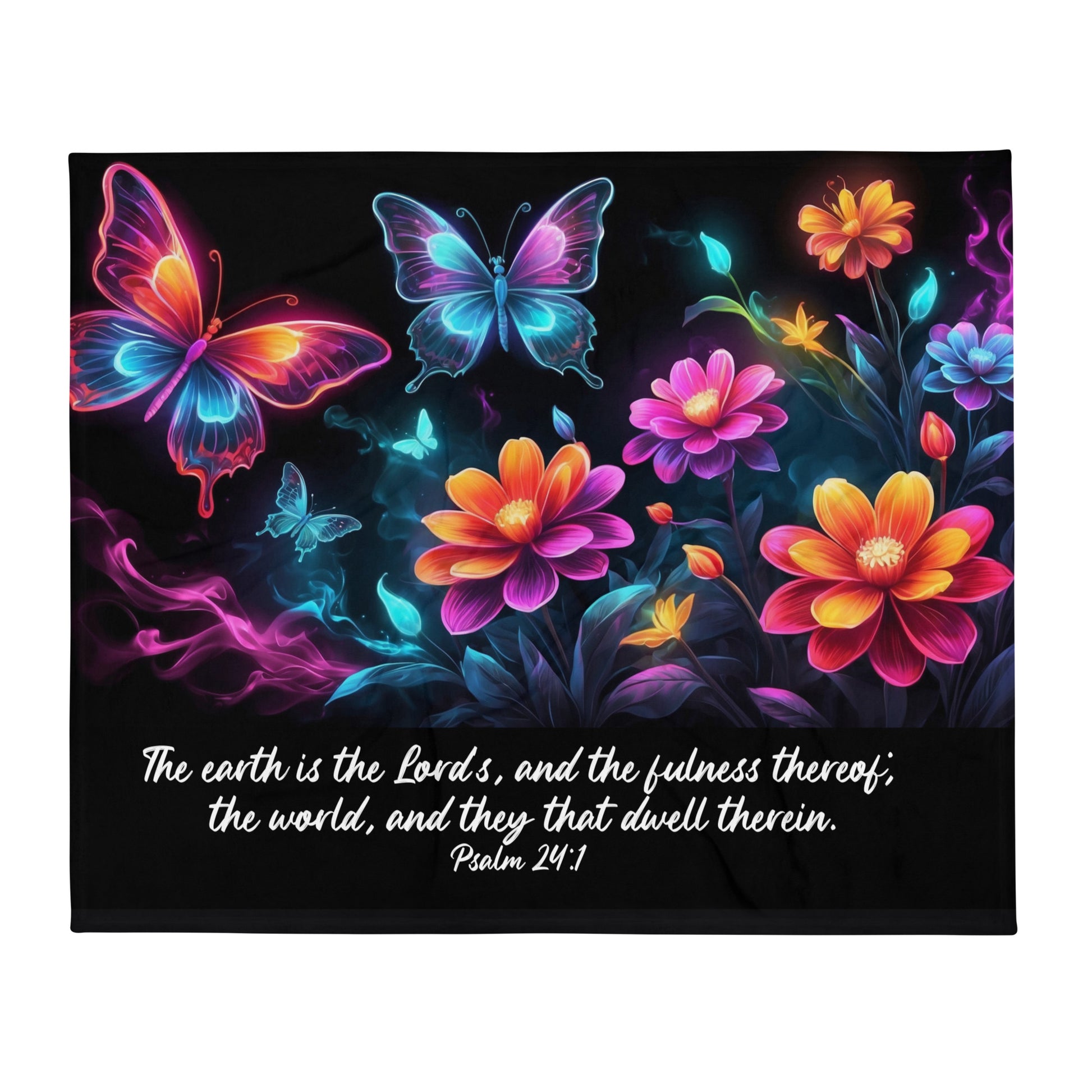 Scripture & Nature Floral and Butterfly Throw Blankets  Kozzyco throw blanket