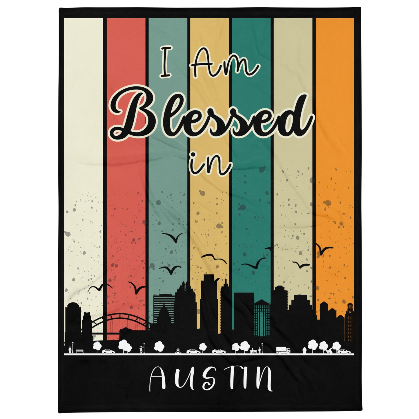 I AM Blessed in Texas Throw Blankets - Kozzyco