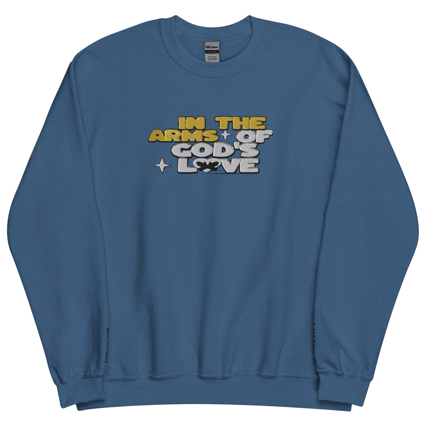 Embroidered In The Arms of God's Love Crewneck Sweatshirt - Kozzyco