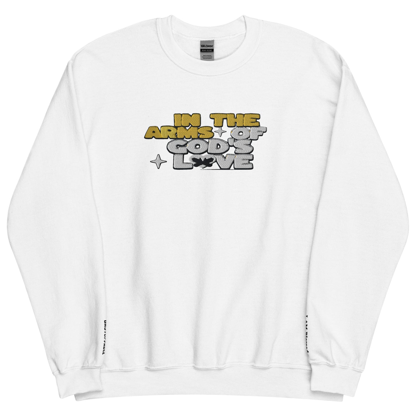 Embroidered In The Arms of God's Love Crewneck Sweatshirt - Kozzyco